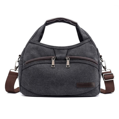 Small Tote Bag Shoulder Canvas Handbag Crossbody Purse Retro Messenger Bag Pouch