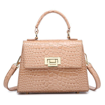 Synthetic Leather Purse Handbag Shoulder Bag 20*7*15 CM Polyester Green Brown