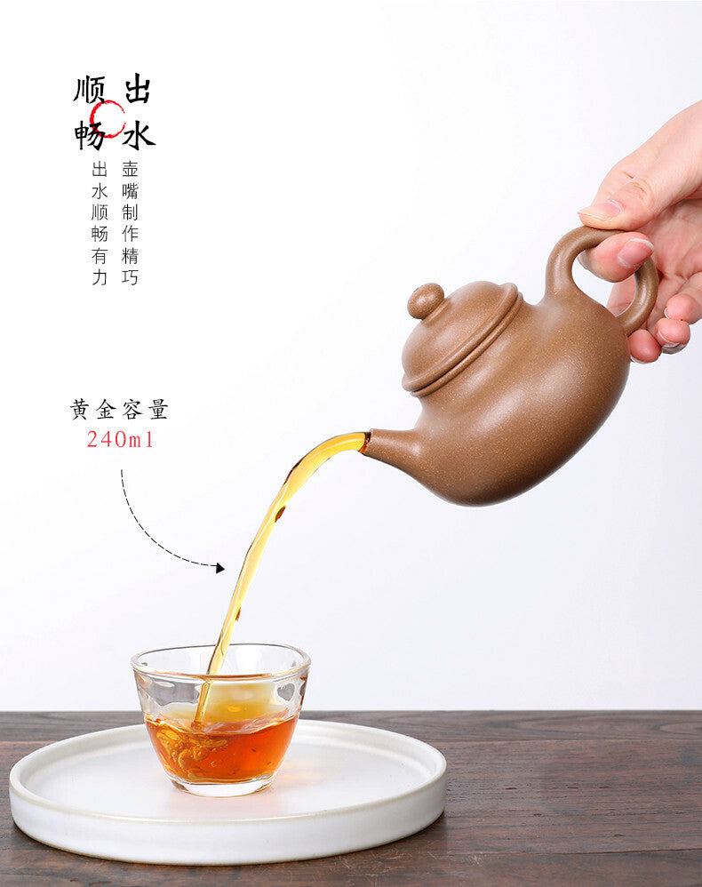 240cc chinese Yixing Handmade Zisha teapot Duan clay RongTian Hu Gongfu Tea Pot