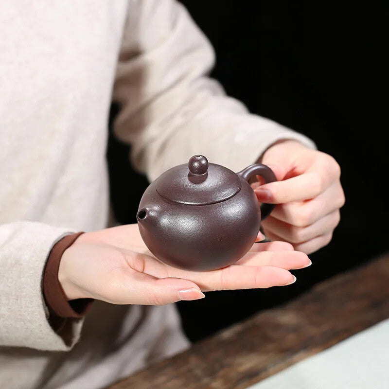 200ml Yixing Purple Clay Teapot Xishi Tea Pot 188 Ball Hole Kettle Zisha Teaware