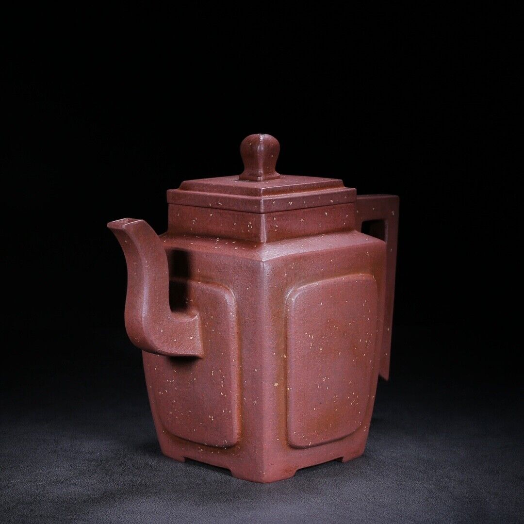 Chinese Yixing Zisha Clay Handmade Exquisite Teapot （四方 底款：时大彬）