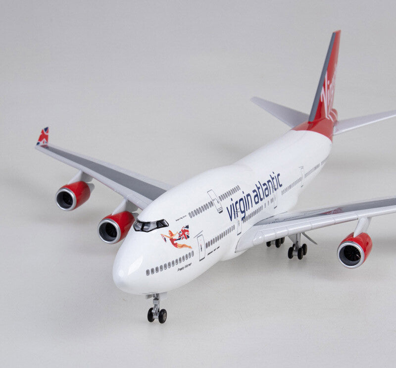 1:150 Airplane Model Virgin Atlantic Plane Model Aircraft Toy W/LED Collection