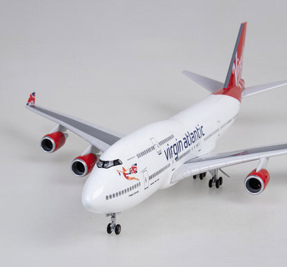 1:150 Airplane Model Virgin Atlantic Plane Model Aircraft Toy W/LED Collection