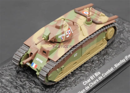 for IXO WWII France Char B1 Bis 3eme Compagnie 46e Bataillon de chars 1/72 Model
