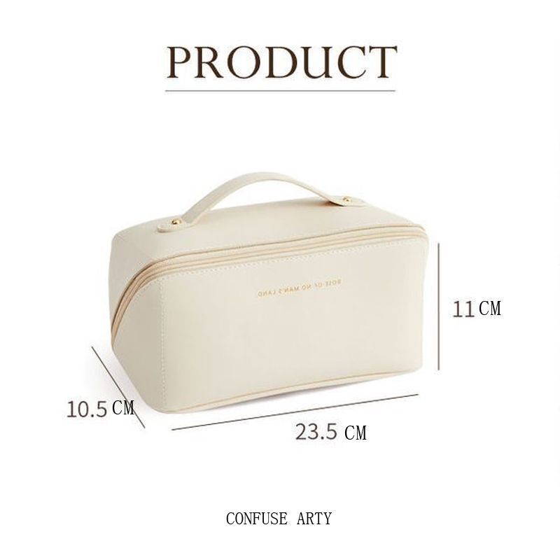 Fashion Cosmetic Bag Synthetic Leather Waterproof Traveling Storage Makeup Pouch
