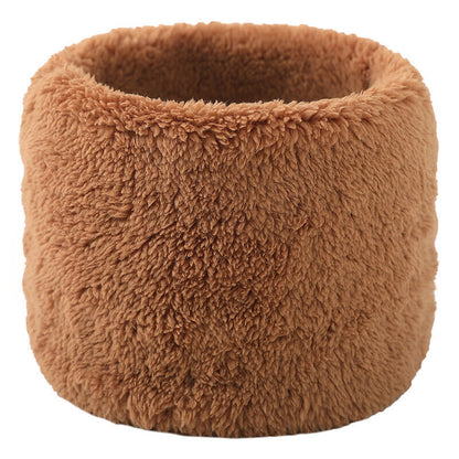 Unisex Winter Warm Plush Ring Scarf Faux Rabbit Fur Headband Collar Bandana