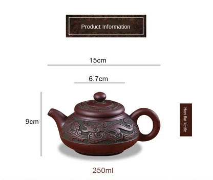 Yixing Zisha Handmade Tea Pot Retro Kung Fu Tea Pot Home Use Originality