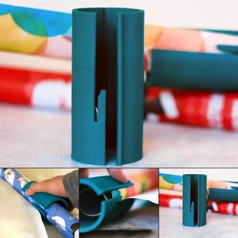 1Pc Sliding Wrapping Paper Cutter Christmas Gift Wrap Paper Craft Cutting TOOI