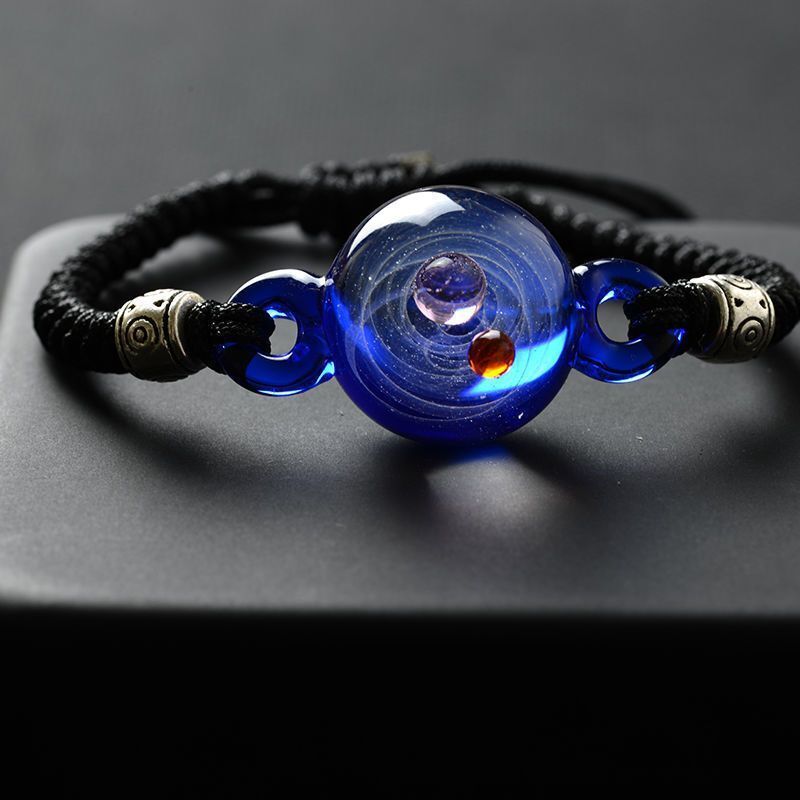 Men Women Beaded Bracelets Nebula Cosmic Handmade Galaxy Couple Jewelry Presents