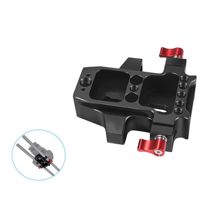 1/4"&3/8" Anti-Slip Camera Alloy Cage Baseplate With Dual 15mm Rod Rail Clamp