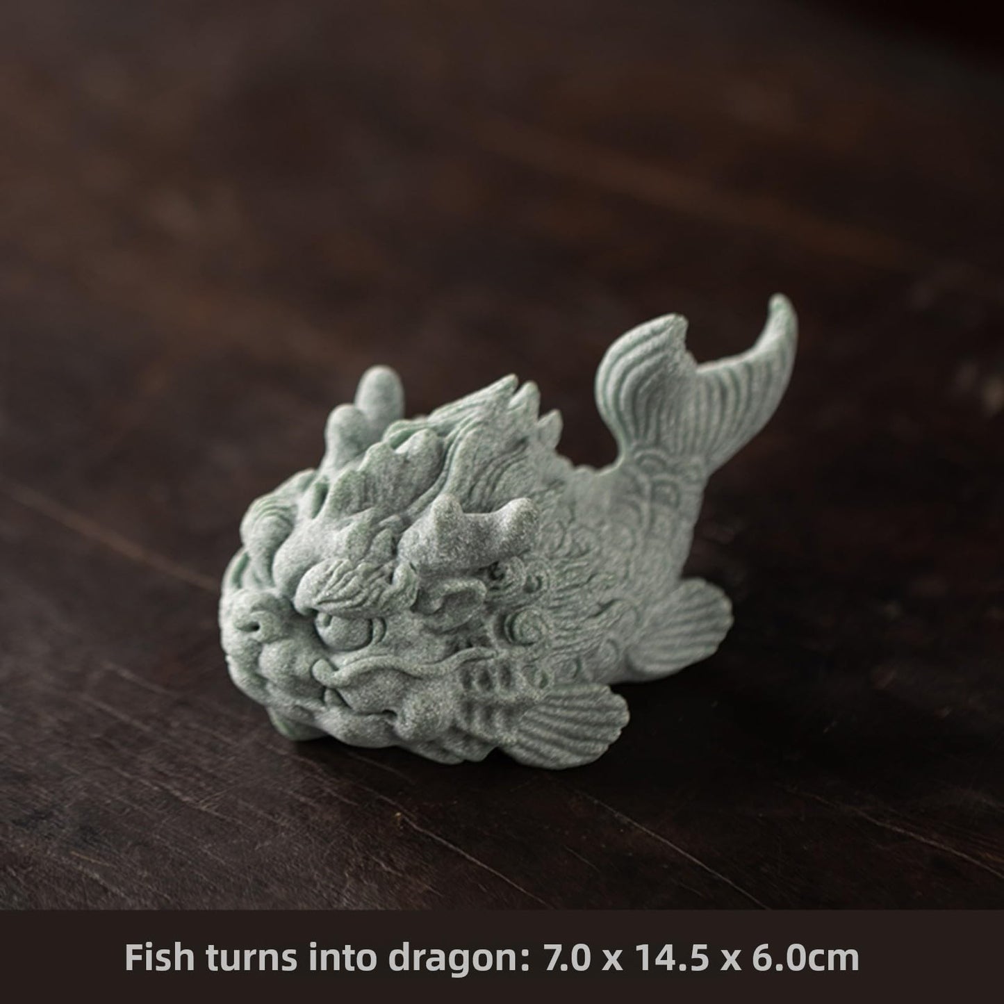 Arowana Green Sandstone Tea Pet 14.5cm 5.7in Kung Fu Tea Tray Accessories