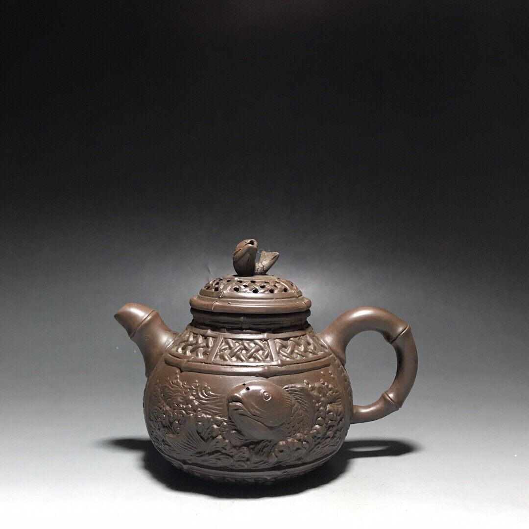 vintage chinese yixing purple clay teapot zisha ceremony teaware collection rare
