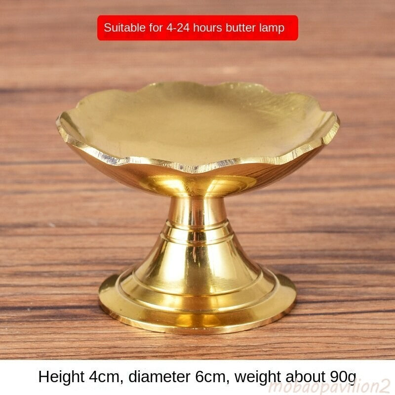 6cm Copper Candlestick Buddha Butter Lamp Seat Candle Base Buddha Supplies