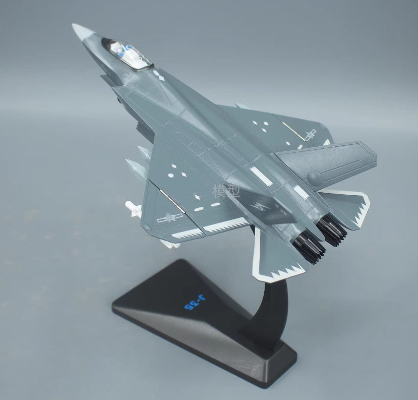 1:72 24CM J-35 STEATH CARRIER BASED Fighter Plane Diecast Aircraft Model