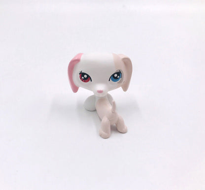 Mini Pet Shop OOAK Kids Toys Animals Spot White Dachshund Dog Puppy LPS #2046