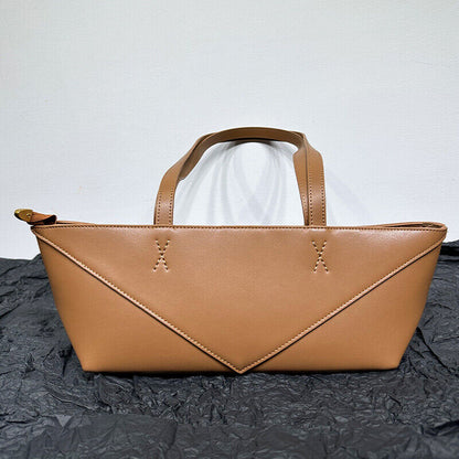 Small Real Leather Fold Shoulder bag Tote Handbag Fashion Purse Top Handles