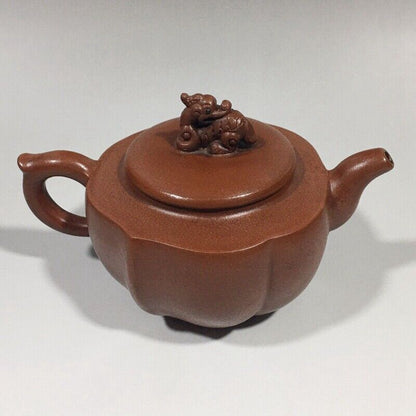 Chinese Yixing Zisha Clay Handmade Exquisite Teapot （菱花壶 底款：汪寅仙）