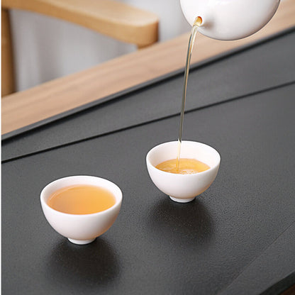 Tea Tray Water Draining Weighted Black Stone Tea Table Invisible Outlet Tea Boat