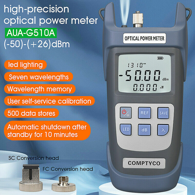 FTTH Fiber Optical Power Meter AUA-G510A Tester -50dBm~+26dBm SC/FC Connector