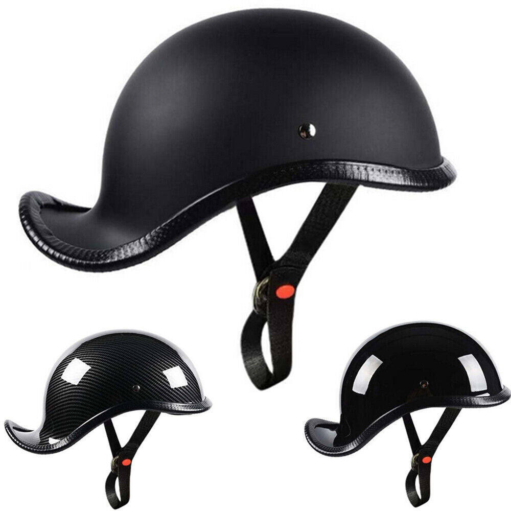 Classic Motorcycle Helmet with Baseball-Style Cruiser Adult Half Face Helmet