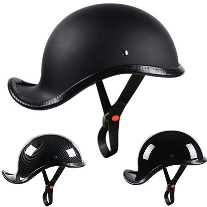 Classic Motorcycle Helmet with Baseball-Style Cruiser Adult Half Face Helmet