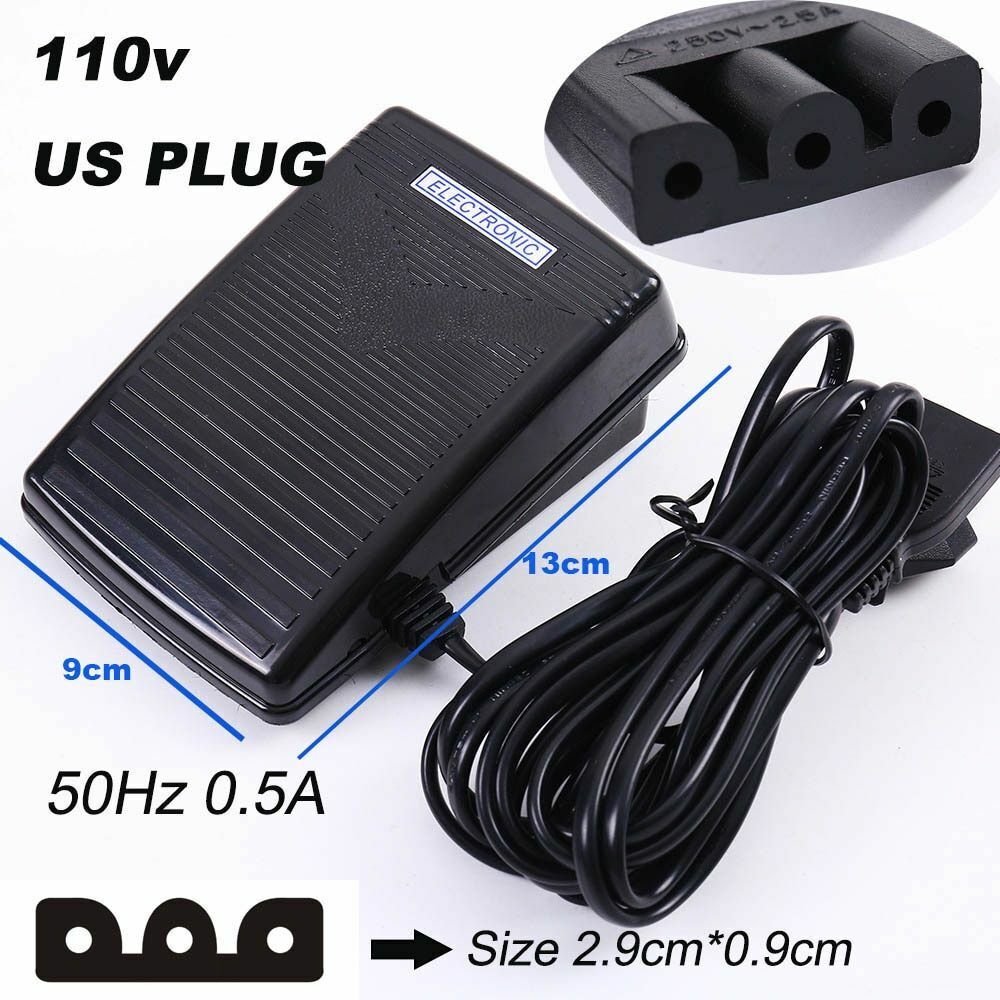 Sewing Machine Foot Pedal Speed Adjust Controller Motor Accessories Power Switch