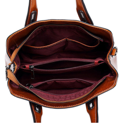 Women Handbag Genuine Leather Hobo Satchels Tote Crossbody Shoulder Bag Purse