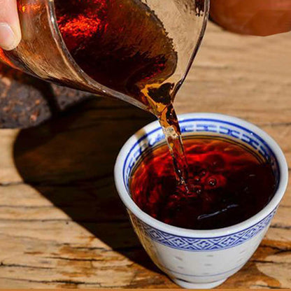 Pu Erh Tea Cake Wild Mountain Qizi Yunnan Black Tea Premium 357g