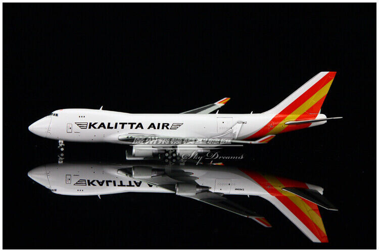 1:400 JC Wings KALITTA AIR BOEING 747-400F Airfreighter Airplane Diecast Model