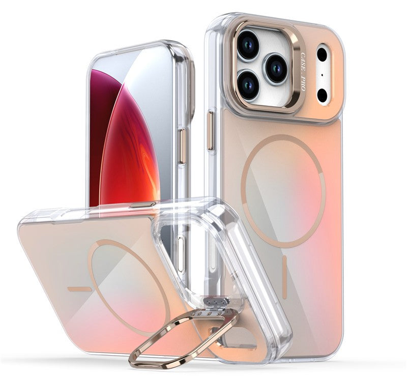 Magnetic Phone Case with Color-Changing Camera Bracket for iPhone 17 Pro Max/16