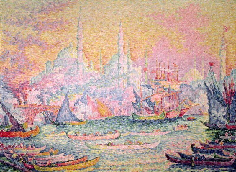 Dream-art Oil painting Paul-Signac-Istanbul impression landscape in oil canvas