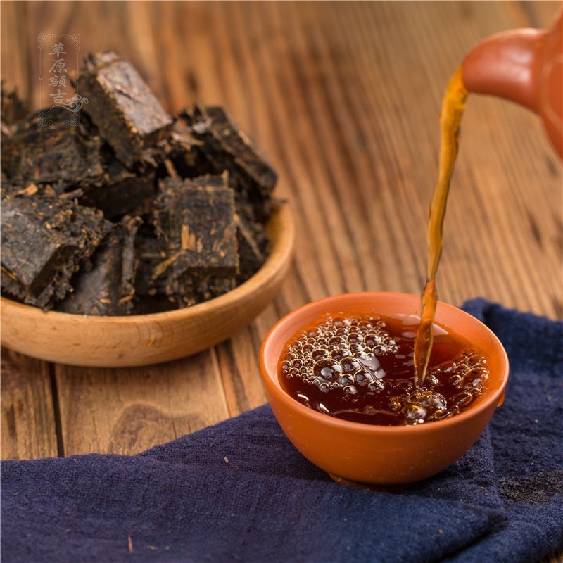 260g Authentic Mongolia Brick Tea 2023 Green Brick Tea Mellow Aroma Old Tea
