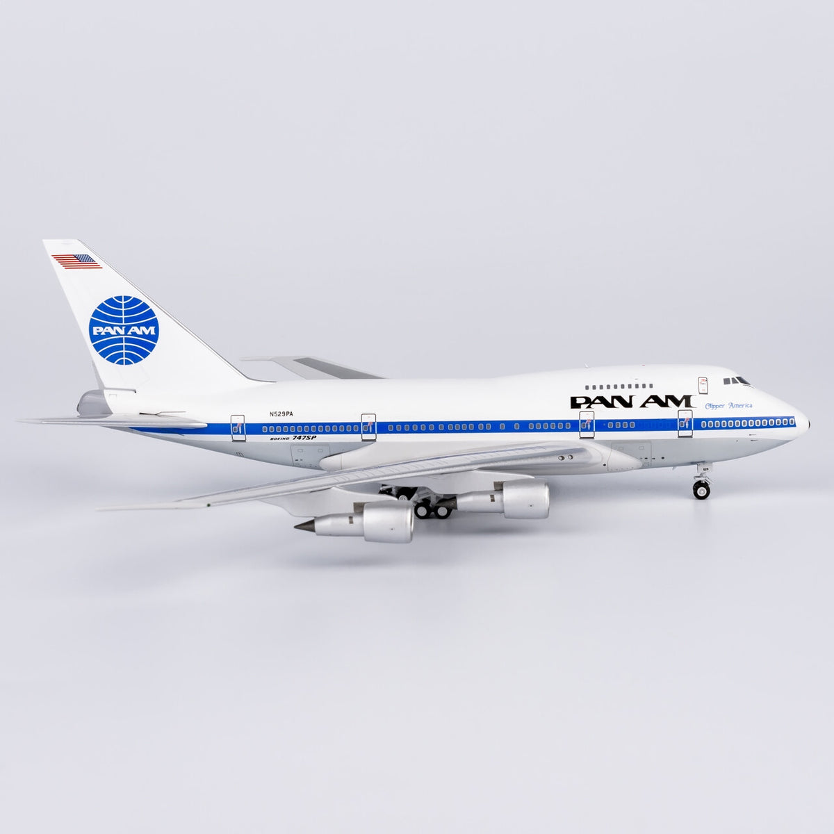 1:400 NGmodels Pan Am Boeing 747SP Passenger Airplane Diecast Model
