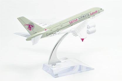 1:400 16cm Air Bus A380 Qatar Airways Plane Metal Airplane Model Plane Toy