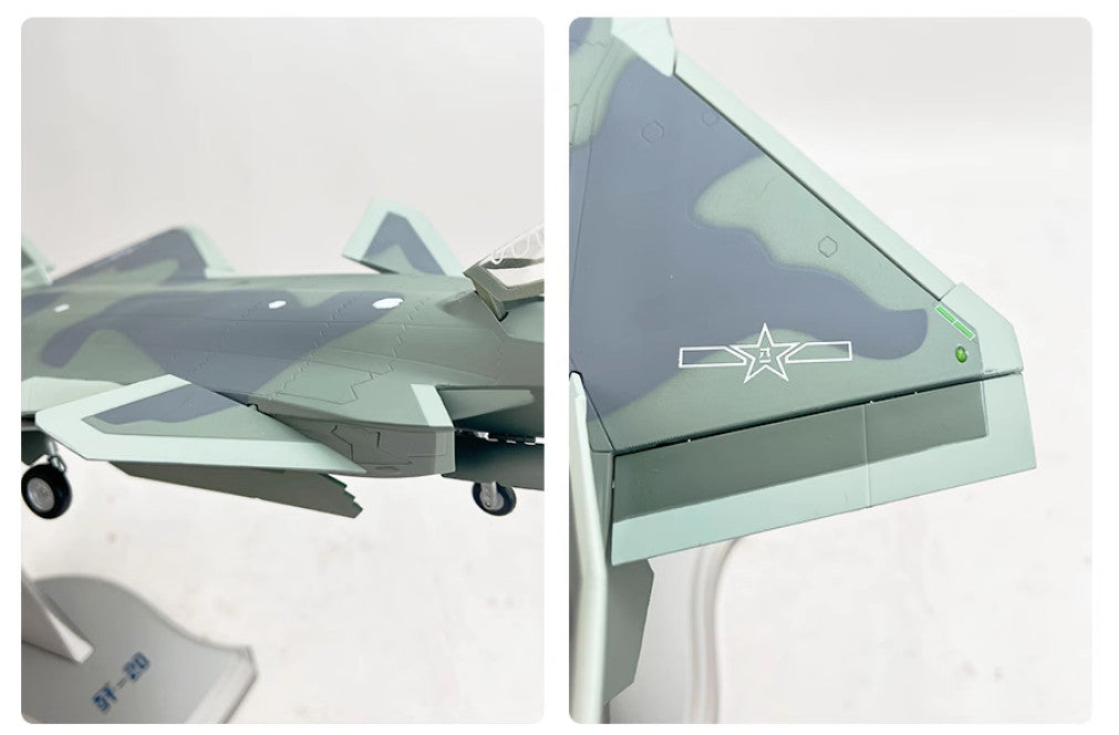1:48 45CM AVIC J-20 Stealth Fighter Jet Diecast Airplane Military Aircraft Model