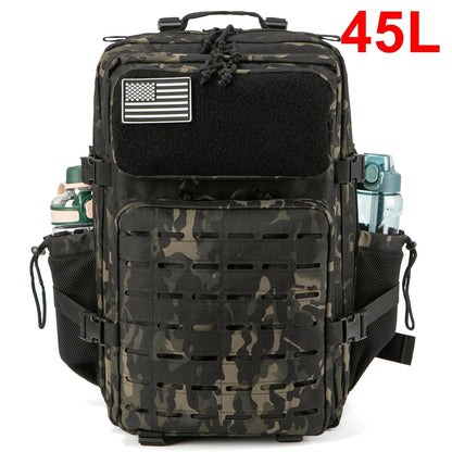 Military Tactical Backpacks Men Army Daypack Bag Gym Rucksack Dual Cup Holders
