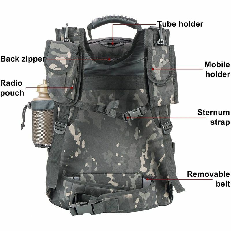 60L Backpack Hiking Climbing Bag Outdoor Waterproof Traveling Camping Hunting L