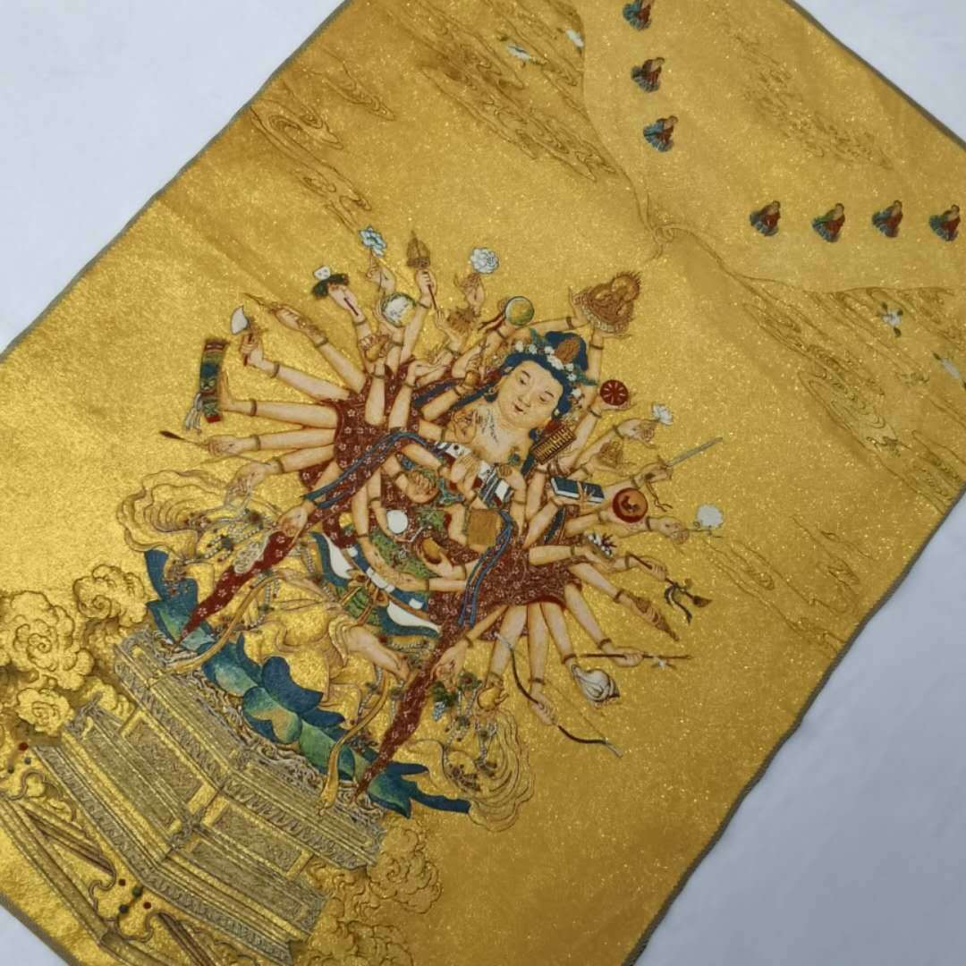 36" Tibet Tibetan Cloth Silk 1000 Arms Avalokiteshvara Kwan-yin Tangka Thangka26