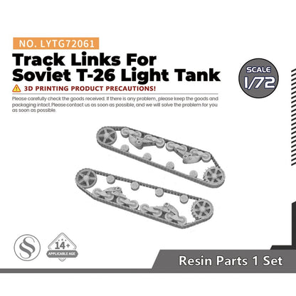 Yao's Studio 1/72 Model Upgrade Parts Track Links For Soviet T-26 Light Tank