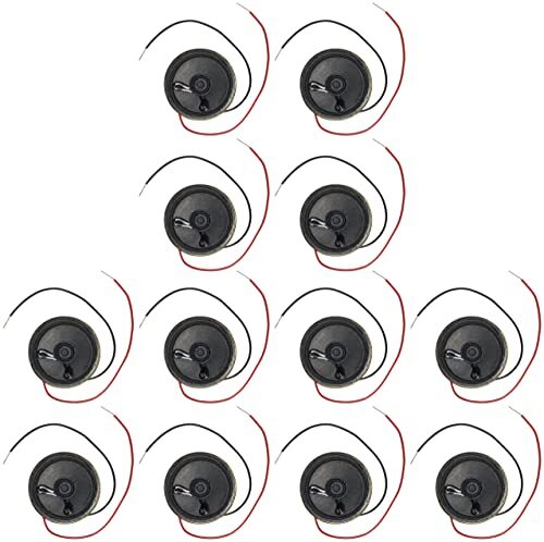 12 Pack 2 Inch 0.5 Watt Round Speaker with Wire Leads, 8 ohm