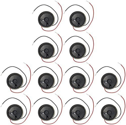 12 Pack 2 Inch 0.5 Watt Round Speaker with Wire Leads, 8 ohm