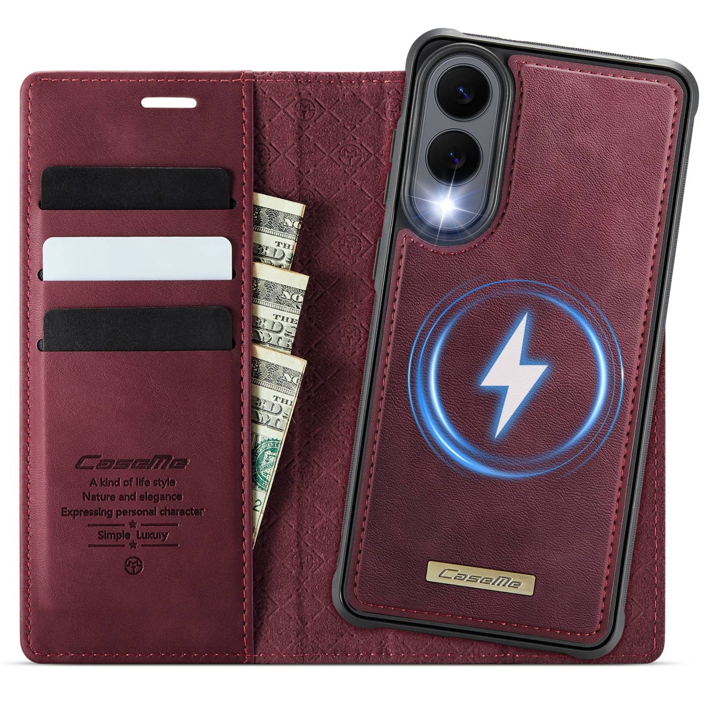 Detachable Wallet Case for Samsung Galaxy S25 S24 S23 S22 S21 S20 with Magsafe