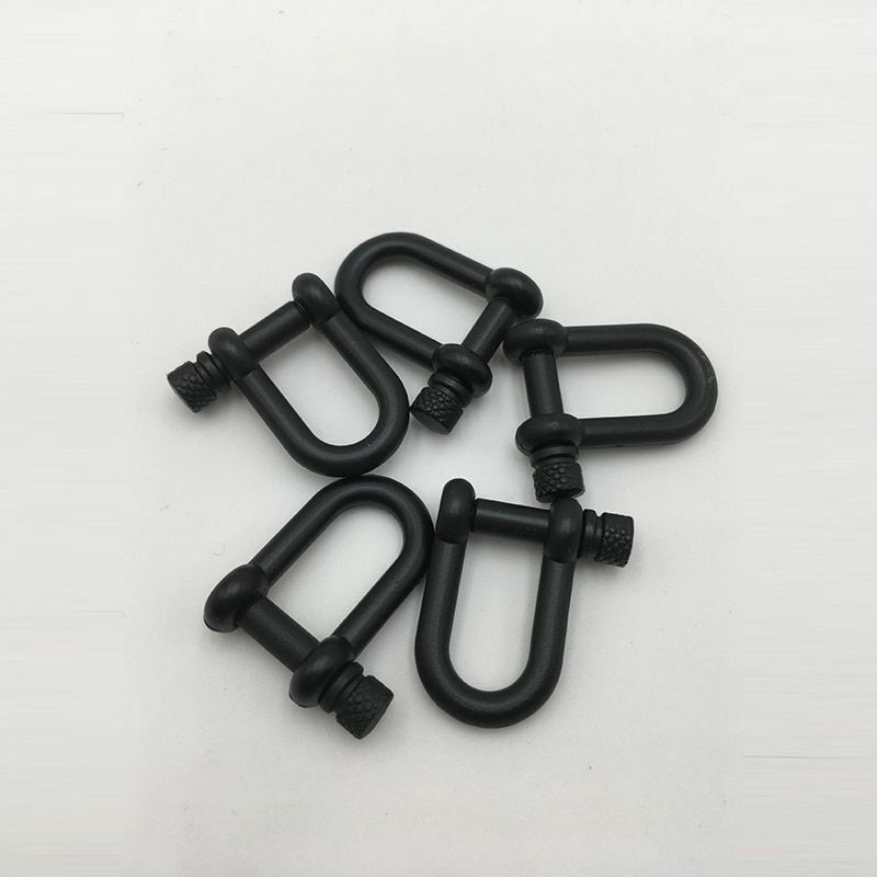 2PCS Flat Adjustable Shackle Buckle Clasp Survival Paracord Bracelet Parachute