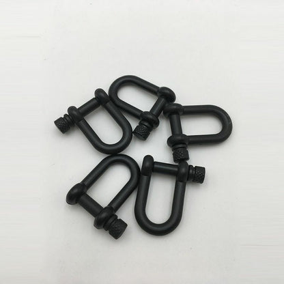 2PCS Flat Adjustable Shackle Buckle Clasp Survival Paracord Bracelet Parachute