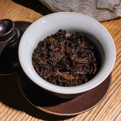 357g Puerh Ripe Tea Old Banzhang Ripe Tea Cake Pu'er Tea Yunnan Pu'er Tea Cake