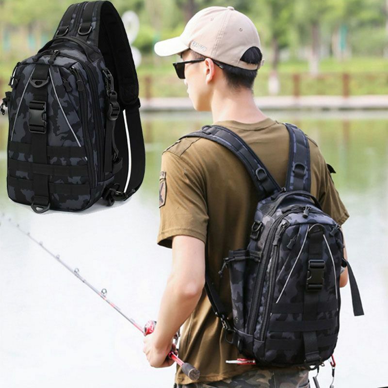Shoulder Bag Bottle Pouch Chest Outdoor Travel Hunting Climbing Hiking Backpack