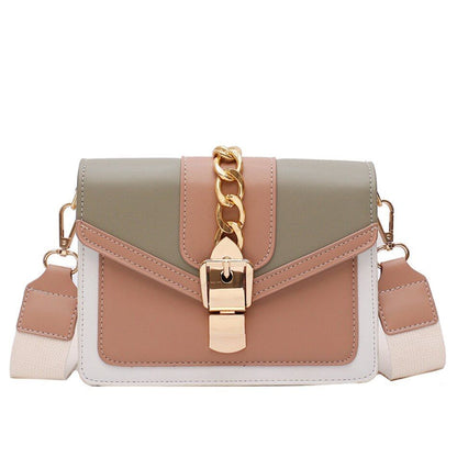 Mini Fashion Lock Flap Bag Synthetic Leather Shoulder Purse Handbag 20*15*7 CM