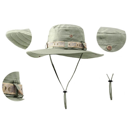 Bucket Hat Cap Cotton Fishing Boonie Brim visor Men Sun Safari Summer Camping