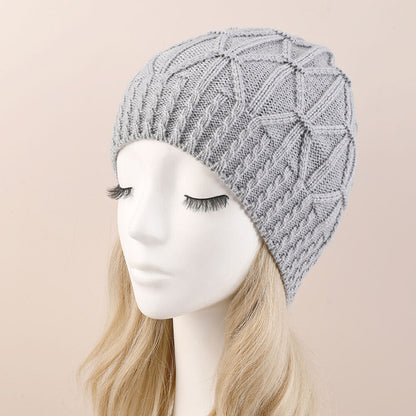 Women Cap Knitted Hat Beanie Cap Hat Woolen Hat Hedging Cap Casual Autumn Winter