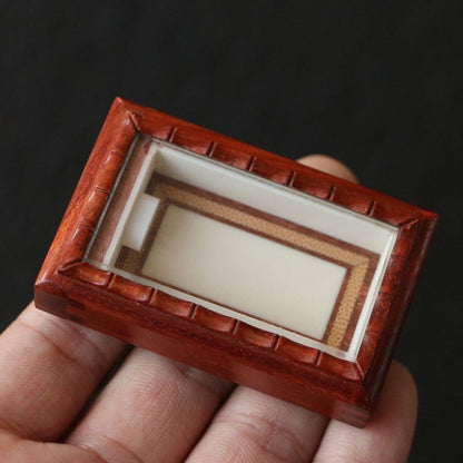 Haipai Master Zhang Shenglin Redwood Insect Box 60x38x16mm Mortise-Tenon
